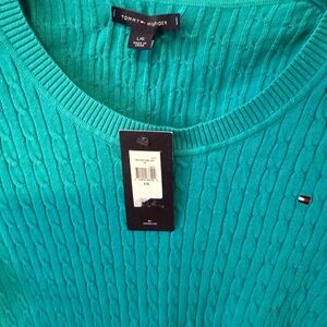 Tommy Hilfiger Women's Teal Sweater